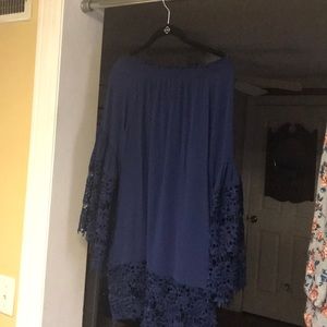 Colleen Lopez Lace Blouse with Bell Sleeves